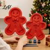 Creative DIY Home Decor Christmas Stepping Stone Mold Silicone Tree Santa Wreath Gingerbread Man Design Artistic Garden Ornament Mold Non