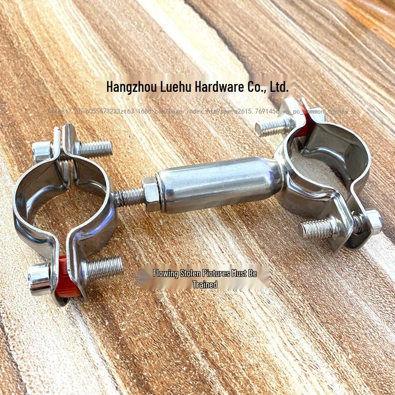 Justerbar Dubbelskikts Rostfritt Stål Dubbelhuvud Rörklämma