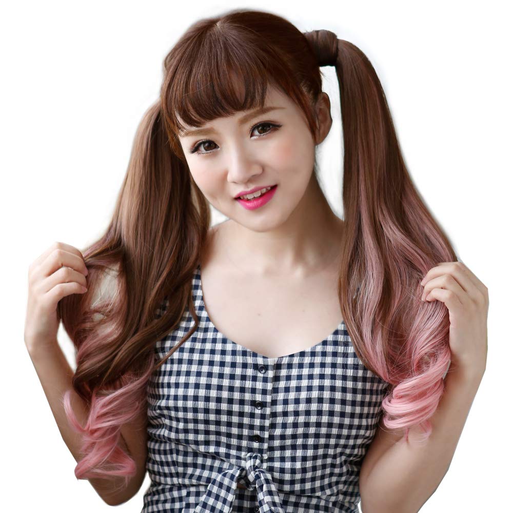 

Brightlara Wig, Ponytail, One-Touch Extensions, Long, Gradient, Twin Tail, Two-Tone, 4040xx-S-PK