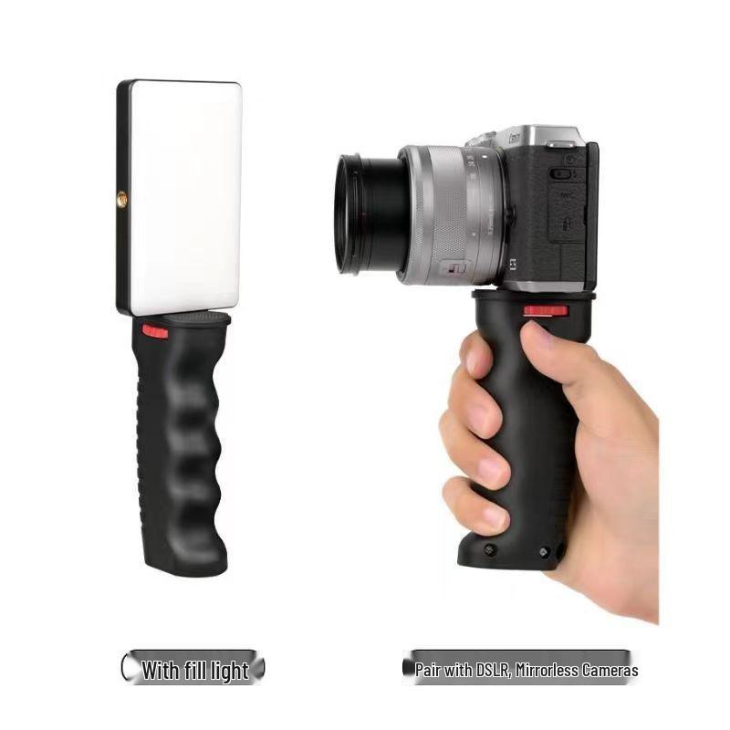 Universal Handheld DSLR Camera & Mobile Phone Grip for Outdoor Sports Photography with Flash Light Stabilizer
