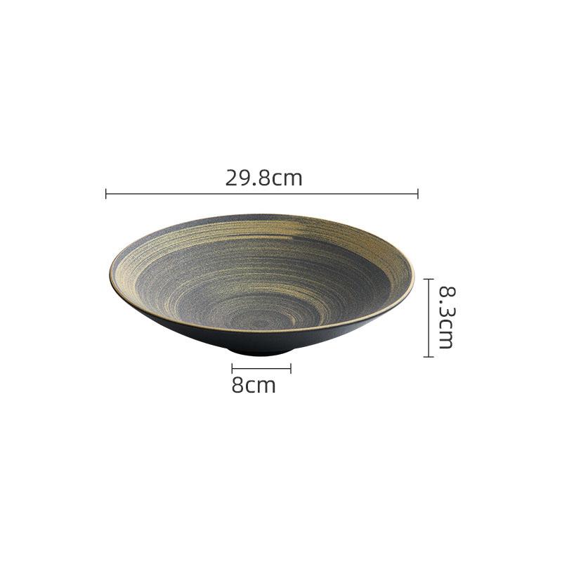 Retro Hand-painted Ceramic Small Foot Salad Bowl Dessert Bowl Pasta Bowl Fruit Bowls Restaurant Creative Specialty Tableware