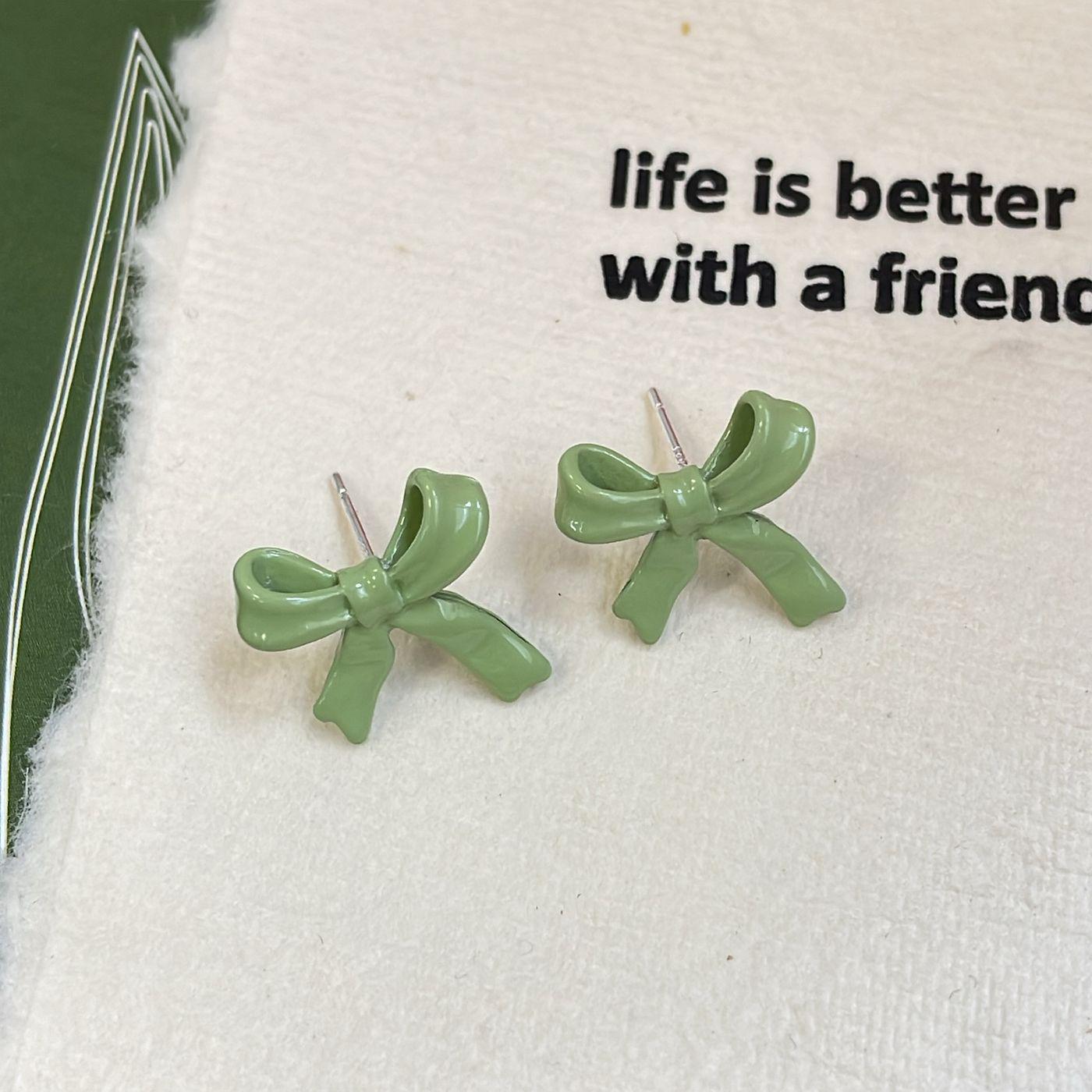 

Серьги-бантики Ankola Red: Серебро 925 пробы, Милый и Универсальный Нишевый Дизайн для Женщин