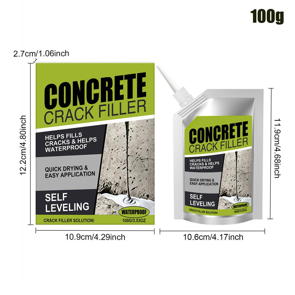 Waterproof Fast-Drying Concrete Crack Filler, Multifunctional Cement Floor Repair Paste for Indoor & Outdoor Durable Hole Sealer