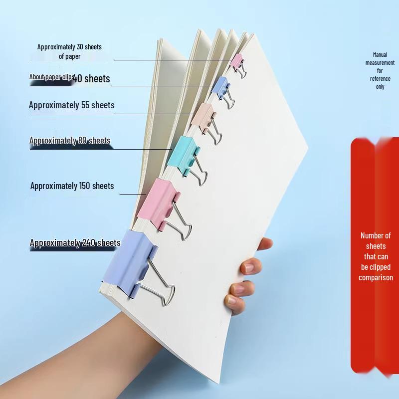 Kelebek Klips Karışık Paket - Kağıtlar ve Dosyalar İçin Renkli Uzun Kuyruklu Klipsler, Kitap Kırtasiyesi ve Ofis Kullanımı