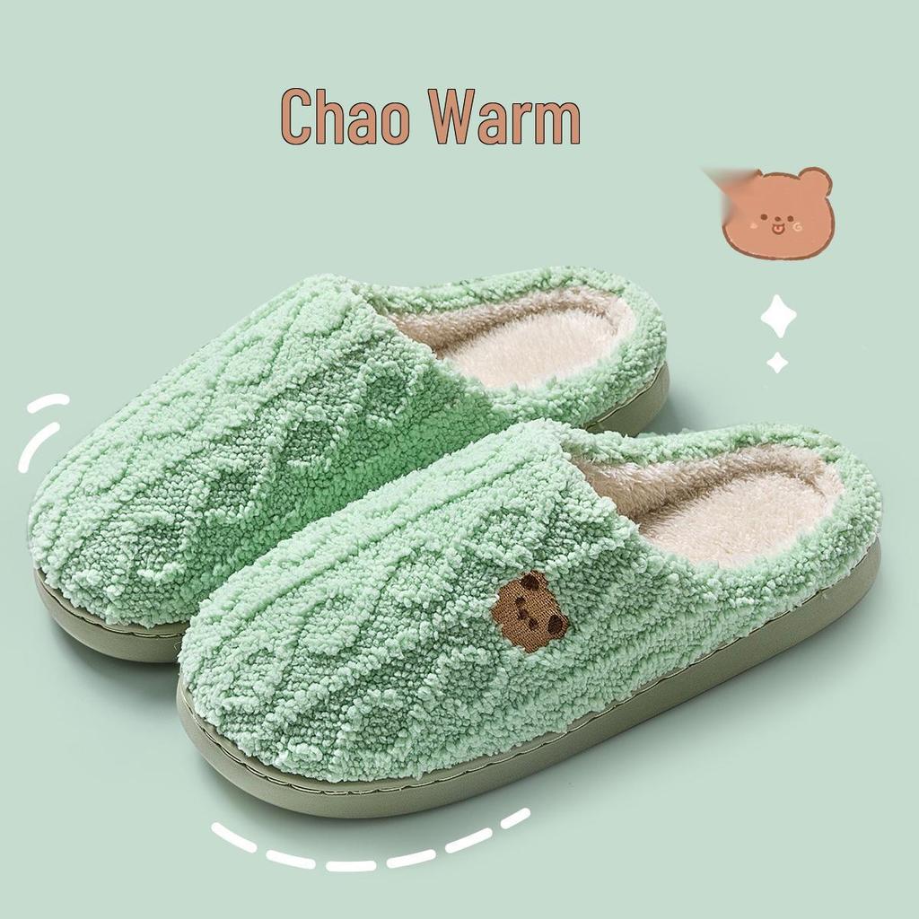 2023 New Cotton Indoor Non-slip Wool Slippers for Men & Women - Autumn/Winter