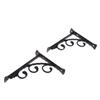 2 Pieces Triangular Shape Floating Shelf Brackets Invisible Shelf Support Right Angle Metal Wall Mounted Brackets