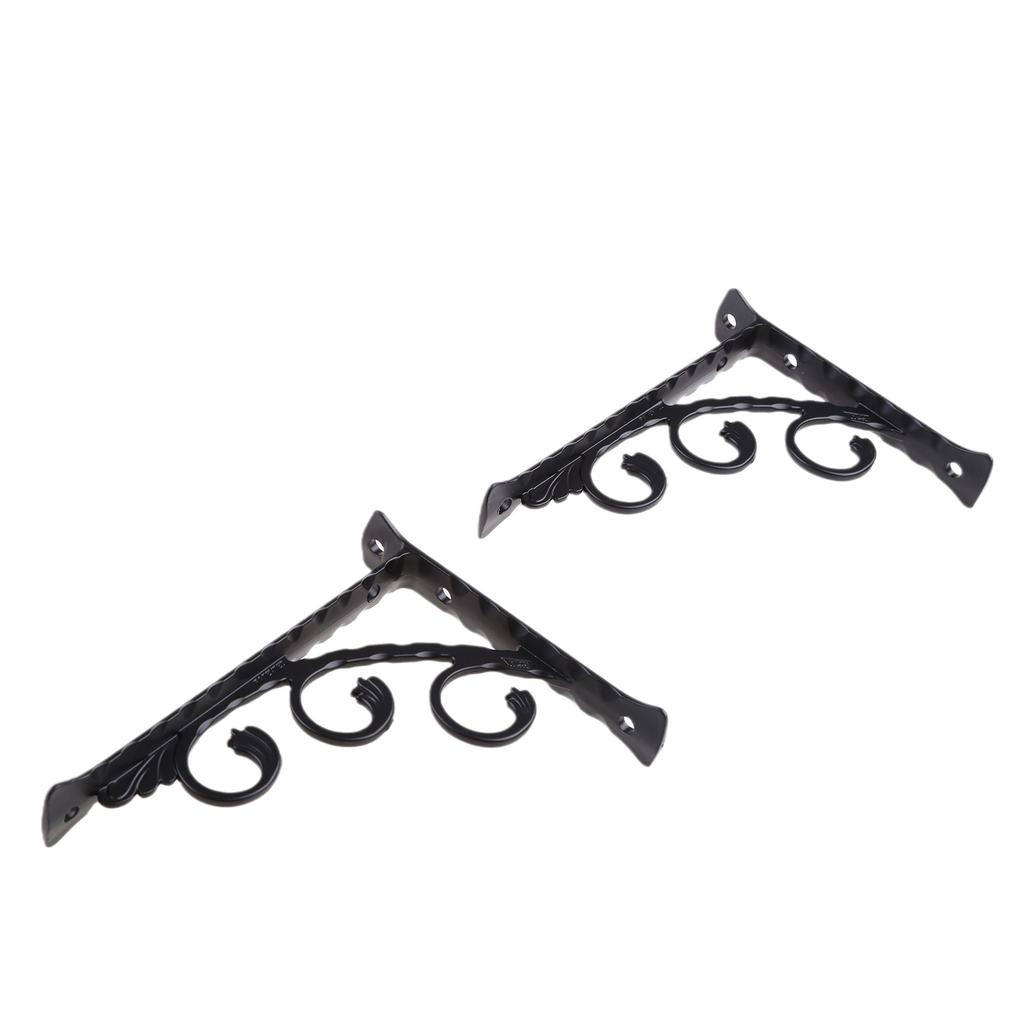 2 Pieces Triangular Shape Floating Shelf Brackets Invisible Shelf Support Right Angle Metal Wall Mounted Brackets
