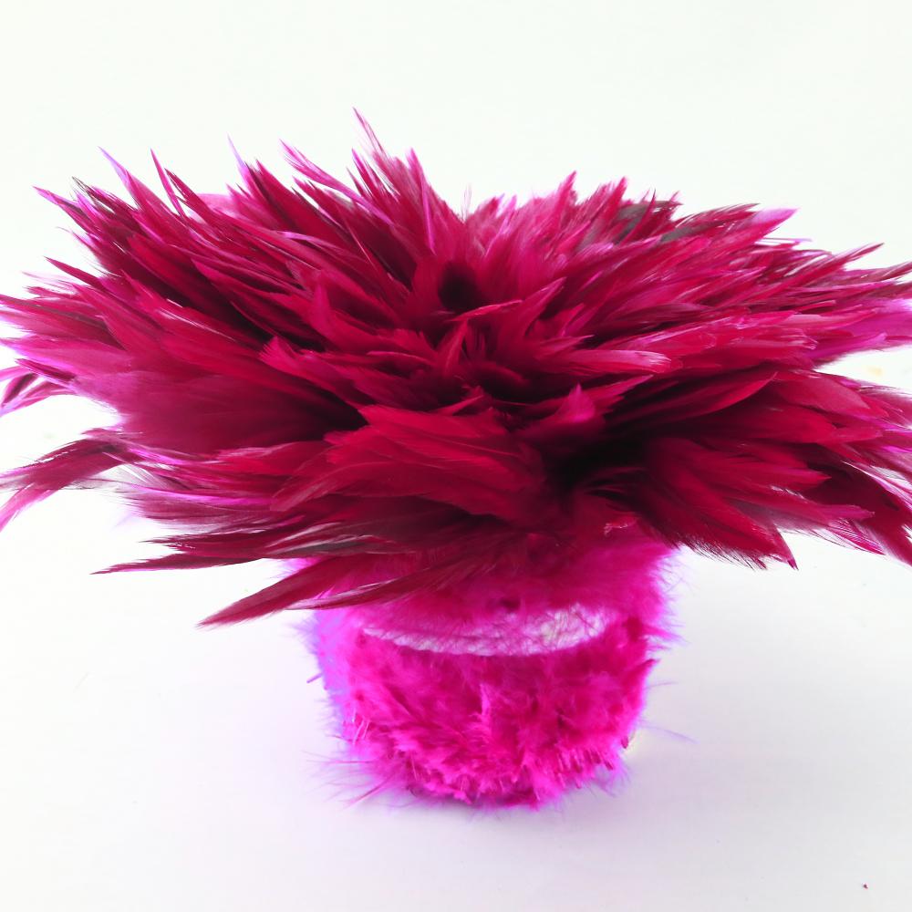 13 Color Natural Chicken 5-6 Inch Strip Strung Rooster Feathers for Craft Supply