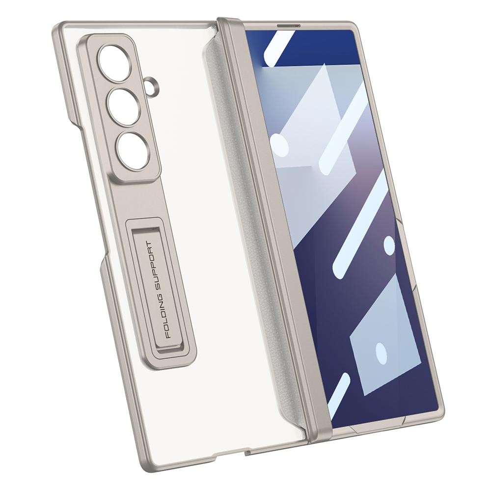 GKK For Samsung Galaxy Z Fold7 5G Case with Kickstand Skin Touch PC+Tempered Glass Slim Phone Cover