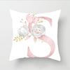 Flower Letter Pillow Soft and Breathable Sofa Car Lumbar Support Office Waist Protection Pillowcase