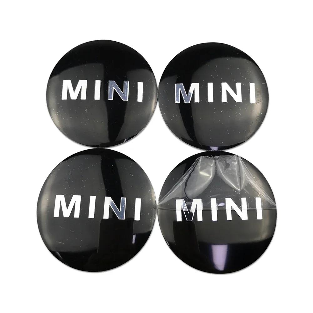 4pcs Car Decals Wheel Hub Center Stickers for Mini Cooper JCW R57 R58 R60 R50 R52 R53 R56 CLUBMAN COUNTRYMAN Logo Accessories
