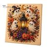 Festliche Kunst mit Kunstperlen für die Heimdekoration 2 Stück Halloween-Kunst, Geist Kürbis Hexe Krähe Malerei DIY Entspannendes Bastelset, 3D Schädel Basteln