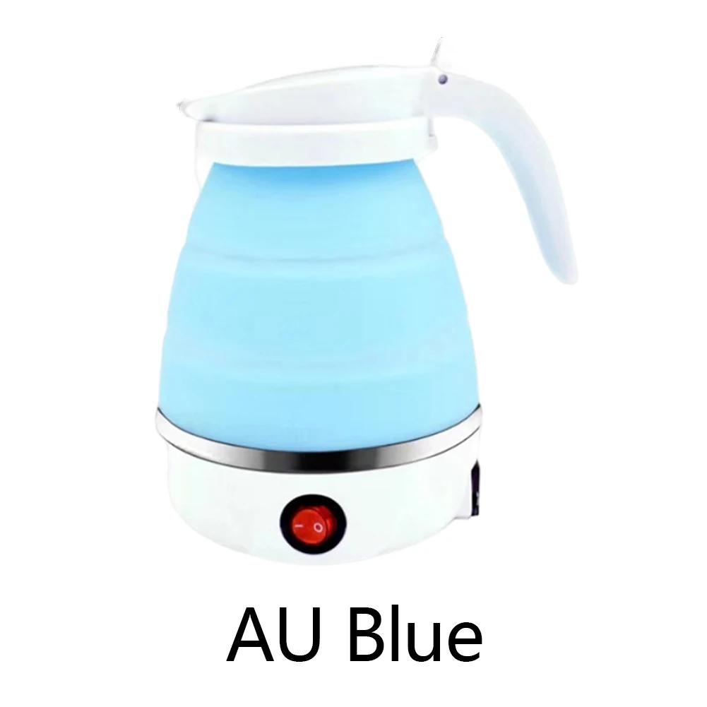 Portable Folding Electric Kettle Silicone 600W Collapsible Water Kettle US/EU/UK/AU Easy To Use for Camping Hiking Picnic