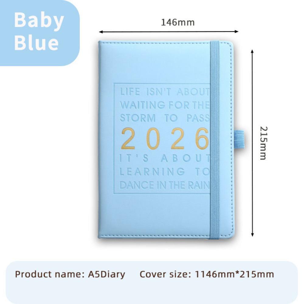 English 2026 Schedule Book A5 Diary Weekly Planner Multifunctional Notebook  School Office Supplies