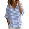 Damen V-Ausschnitt Kurzarm T-Shirt, Vintage Blumenprint Lockere Passform Lässiges Baumwoll-Leinen Oberteil