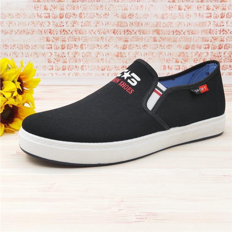 Students Middle-Aged And Elderly Casual Shoes Men'S Single Shoes Cloth Shoes Canvas One Pedal