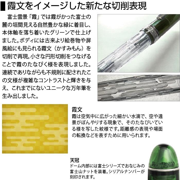 PLATINUM Limited Edition Century Fuji Cloudscape Series Haze 14K Extra Fine EF Fountain Pen #3776 PNB-40000FU-2-EF
