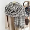 Korean Style Versatile Winter Imitation Cashmere Windmill Plaid Scarf for Men and Women To Keep Warm and Fashionable Tassel Shawl Dual Purpose Scarf