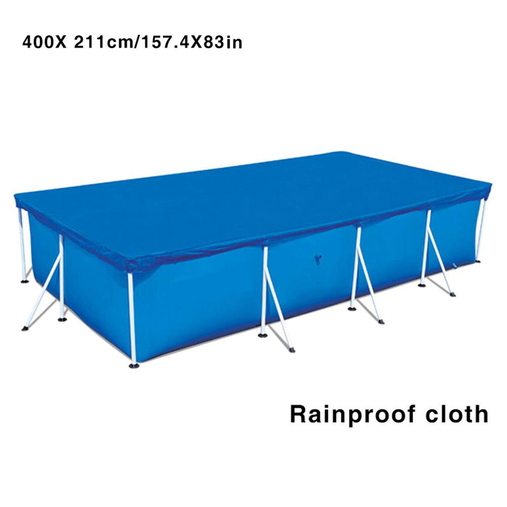 Pool Cover Cloth Mat Frame Pool For Garden Swimming Pool Tub Covers Rainproof Dust Cover 400x211cm/300x200cm/260x160cm/220x150cm