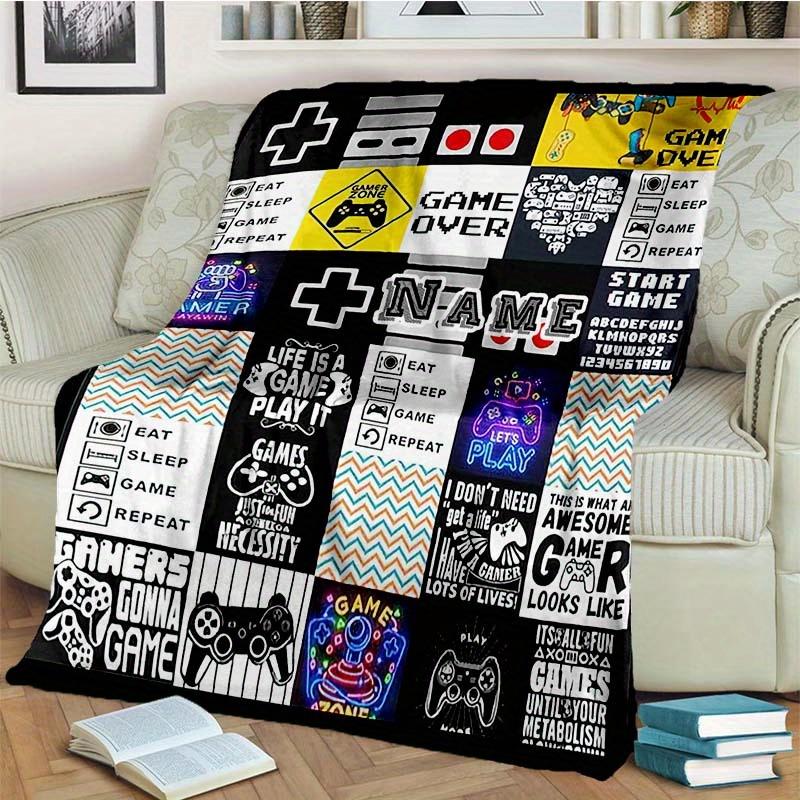 Game Console Style Customize Your Name Blanket Warm Comfortable And Soft Blankets Are Suitable For Home Lunch Break Blanket Office Sofa Sofa Gift To