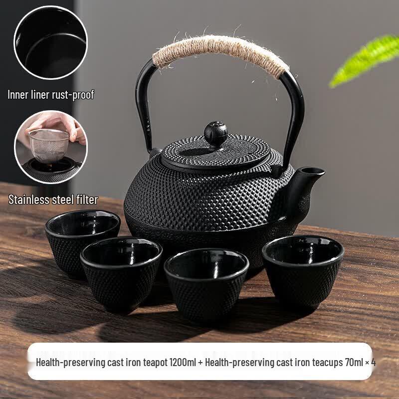 Youluo Japanese Nordic Cast Iron Tea Kettle with Glass Infuser