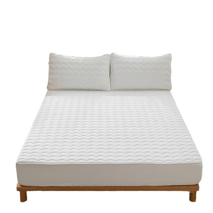 2026 New Queen King Quilted Waterproof Mattress Cover with Elastic Twin/Full Size Fitted Sheet Solid Color Bed Covers (No Pillowcase)