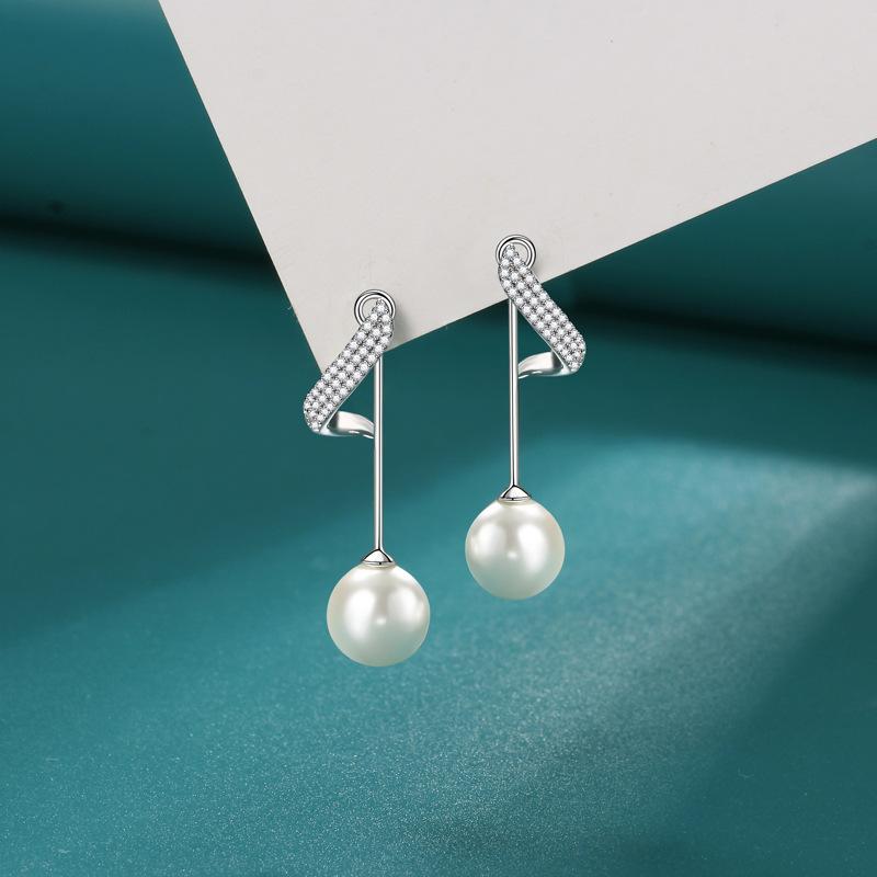 

Серьги-гвоздики с бриллиантами и жемчугом, женская мода, легкий роскошный темперамент, высококачественные французские ретро-жемчужины, серьги