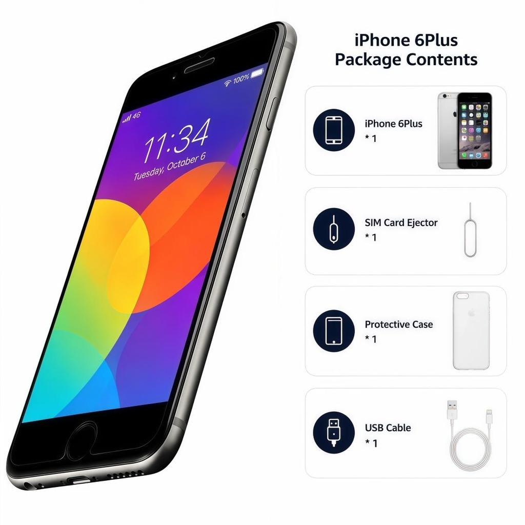 Refurbished Apple iPhone 6 Plus 128GB Black/Gold/Silver 5.5" Big Screen Smartphone Unlocked Global Version