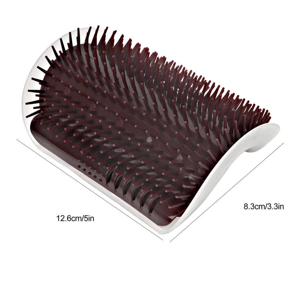 Plastic Cat Self Groomer   Comb Buty Soft Brush Body Scratcher on Wall Corner
