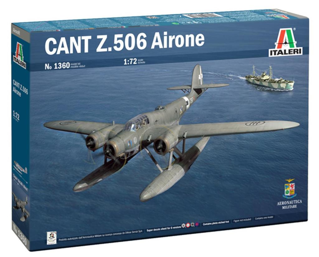 Platz Italeri 1/72 Scale WWII Italian Canto Z.506 Airone Seaplane Plastic Model Kit IT1360 (Airplane)