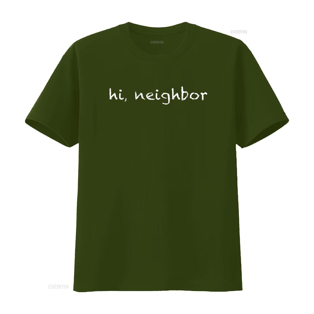 Hi Neighbor T shirt for men women and youth Black vintage Washed fashion Breathable Unisex Casual streetwear Stretched