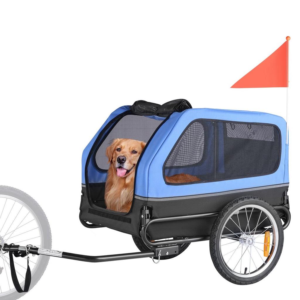 Dog Bike Trailer, Supports up to 40 kg, Pet Cart Bicycle Carrier for Small & Large Dogs, Easy Folding Frame with Quick Release Wheel, Universal