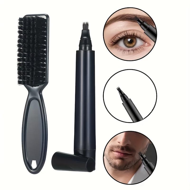 Vente Chaude Kit Stylo Remplissage Barbe Pinceau Améliorateur Barbe Outils de Mise en Forme Coloration Barbe Imperméable Noir Brun Crayon Cheveux Cosmétique Homme