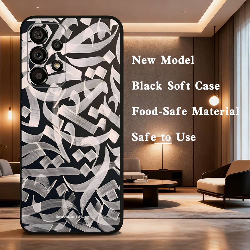 

Arabic calligraphy Phone Case For Samsung Galaxy A73,31,32,72,41,53,52,71,22,5G,Note,J7,8,9 Soft Black Cover SamsungA30
