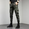 Men's New American High Street Camouflage Fashion Tied Feet Multi-pocket Overalls Casual Elastic Trendy Men