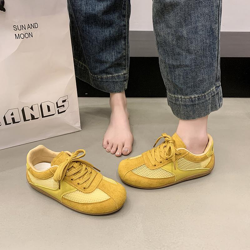 

Новая дышащая обувь, повседневная спортивная обувь и обувь на плоской подошве от Dexun жёлтый