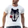 Red Rose Wolf TShirt Outdoor Activity Sports TShirt
