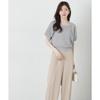 Proportion Body Dressing Openwork Knit Gray Women's Lamé Sweater,
