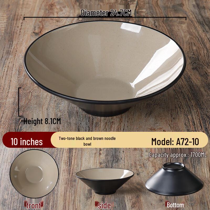 

Zhebu Commercial Dual-Color Melamine Noodle Bowl