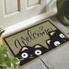 1PC Black Cat Carpet Welcome Mat Cute Cartoon Nonslip Area Doormat Carpet for Live Room Rug Bedroom Outdoor Carpet Home Decor