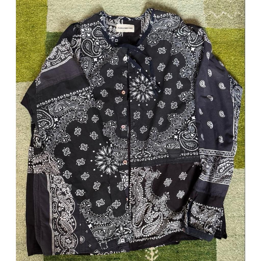 Used FORSOMEONE Paisley Pattern Long Sleeve Shirt