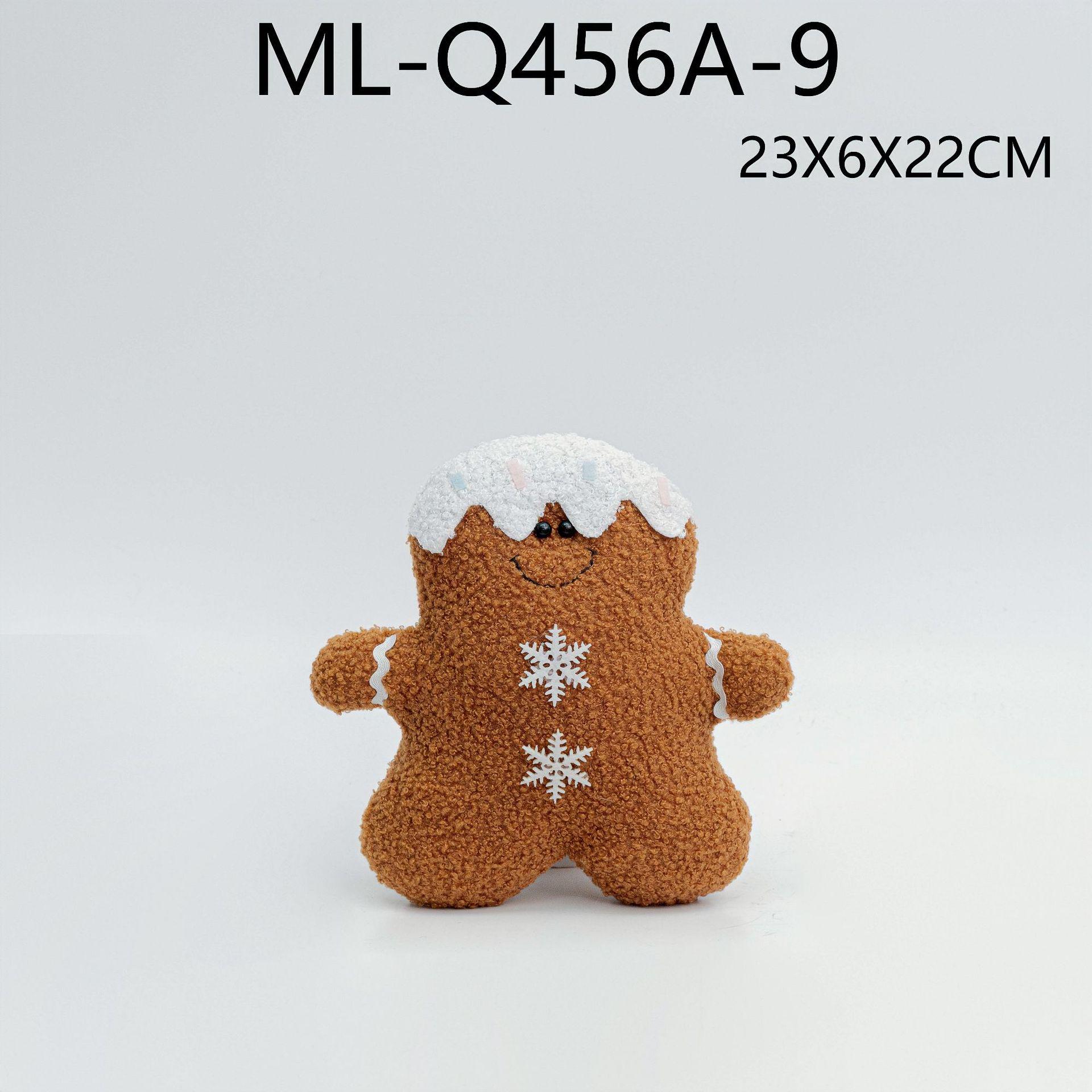 Christmas Gingerbread Man Plush Pillow - Cute Cartoon Sofa Cushion & Festive Decoration Gift