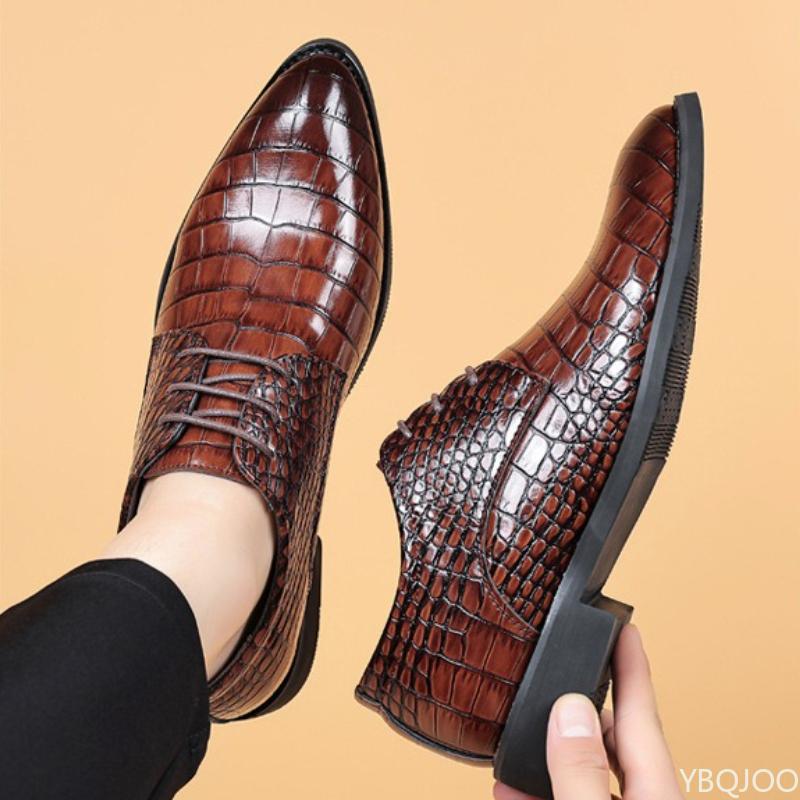 

Large Size Fashiable Men s Office Business Formal Shoes Low Cut Daily Comfortable Pointed Versatile Men s Wedding Shoes 43 коричневий
