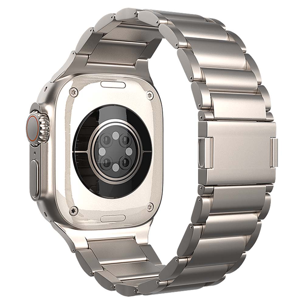 For Apple Watch 10 46mm/Ultra 2/Ultra 49mm/9 8 7 45mm/SE (2023) SE (2022) SE 6 5 4 44mm/3 2 1 42mm Titanium Steel Band Magnetic Strap