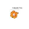 Camellia Flower Flower Ring Dripping Oil Korean Style Enamel Finger Ring Baroque Rhinestone French Irregular Ring Jewelry