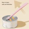 Multipurpose Pet Can Opener with Long Handle Cats Food Scrapers Tool For Deep Jars And Mess Without Feeding