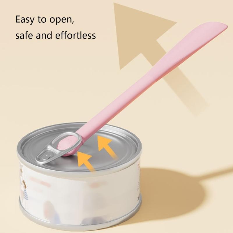 Multipurpose Pet Can Opener with Long Handle Cats Food Scrapers Tool For Deep Jars And Mess Without Feeding