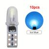10pcs T5 Car Dashboard Instrument Panel Lamp LED Indicator Wedge Light Bulb