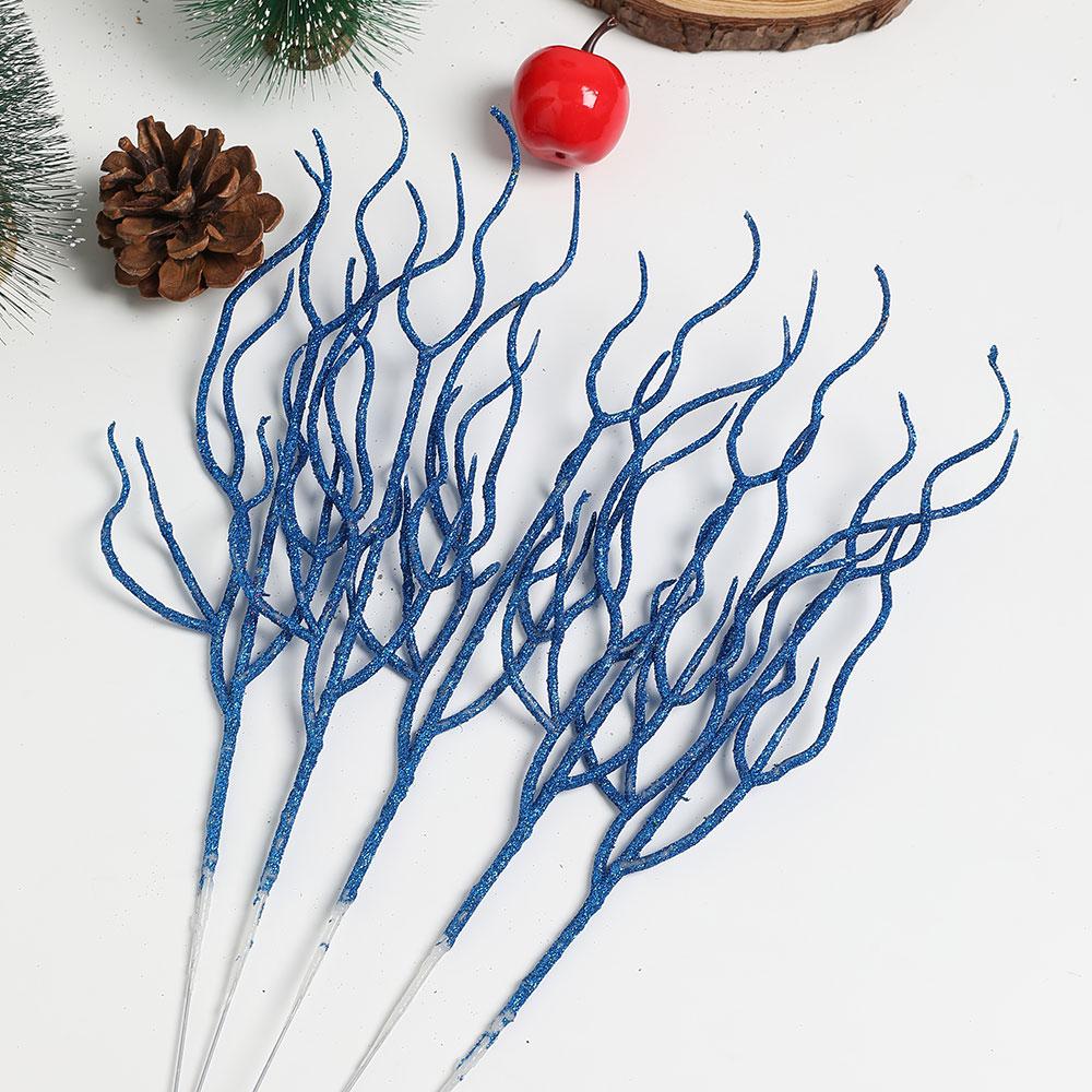 3/5Pcs Christmas Decorations Colored Branch Artificial Bouquet Xmas Tree Ornament Home Decor New Year Navidad 2025 Accessories