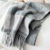 Spot autumn and winter women's models with scarves, retro classic British plaid fringed warm shawl